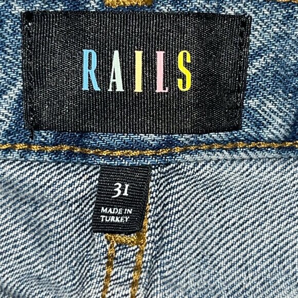 RAILS THE TOPANGA HIGH RISE STRAIGHT 100% COTTON BLUE JEANS - NEW WITH TAGS - 31 - Picture 12 of 15